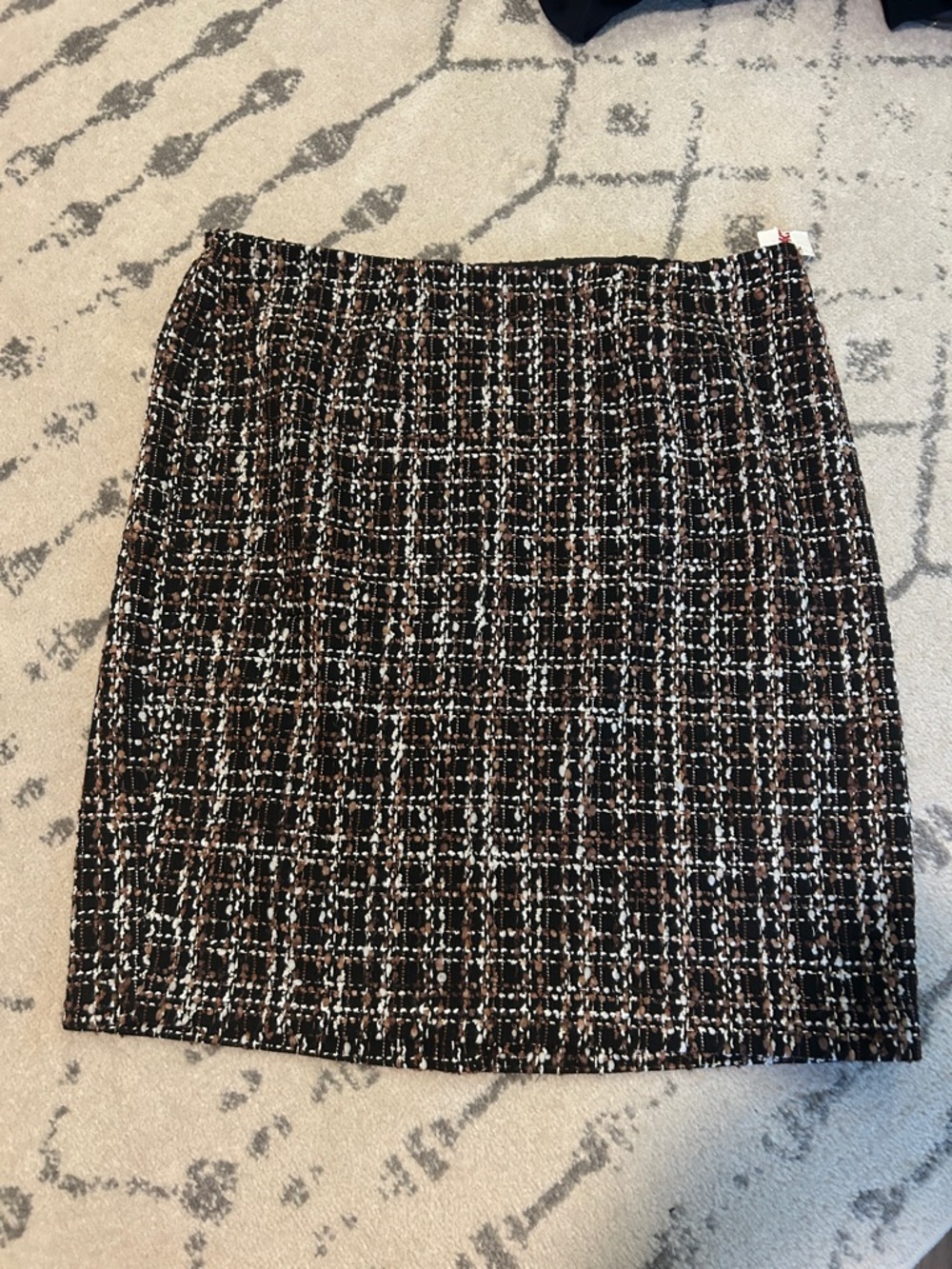 Talbots Tweed Pencil Skirt in Black and Brown